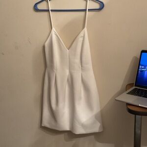 Elegant Zara  White Spaghetti Strap Dress small